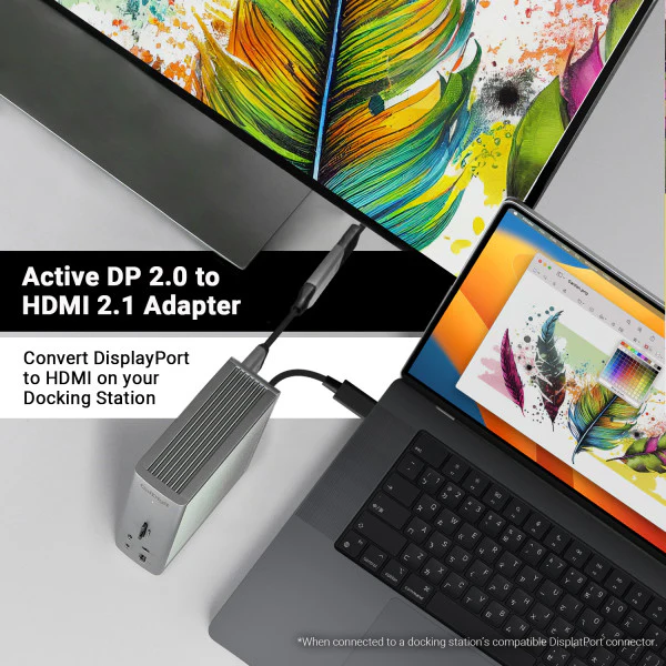 Active DisplayPort 2.0 to HDMI 2.1 Adapter - Image 7